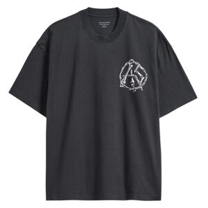 Allsaints Skeleton Print Graphic Cotton Oversized T-Shirt S NWOT